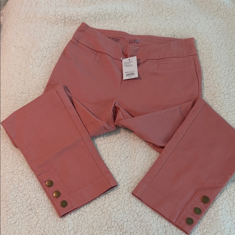 Croft & Barrow Rose Button-Accent Pants